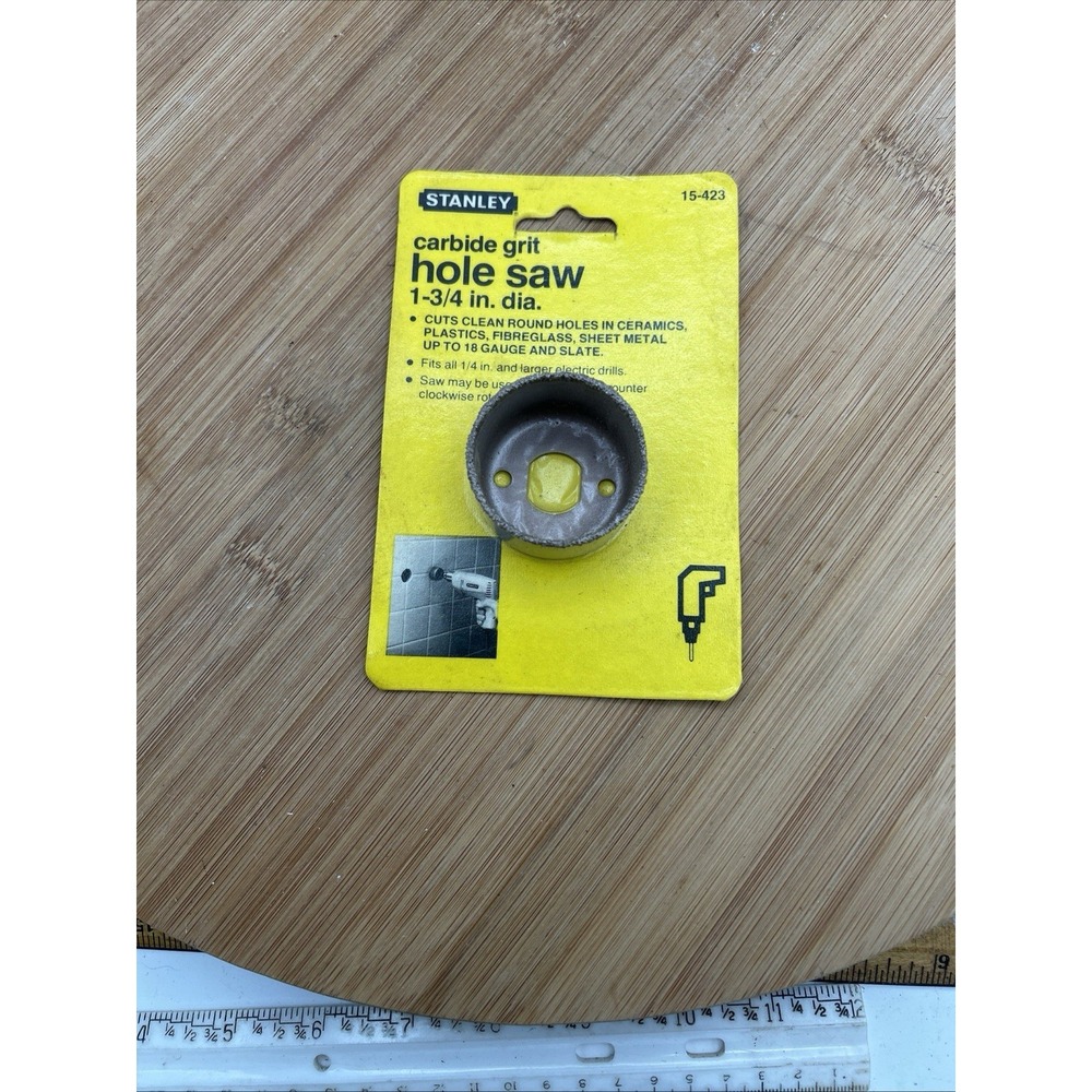 Stanley Carbide Grit‎ Hole Saw 1 3/4 Dia Nos